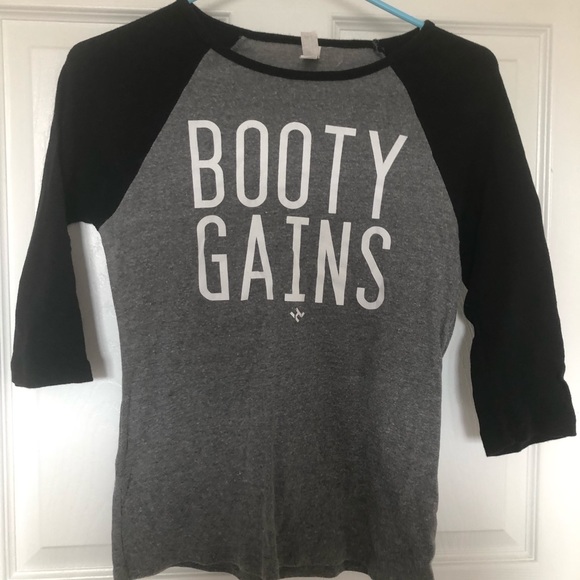 Booty Gains Baseball Tshirt - Picture 1 of 3